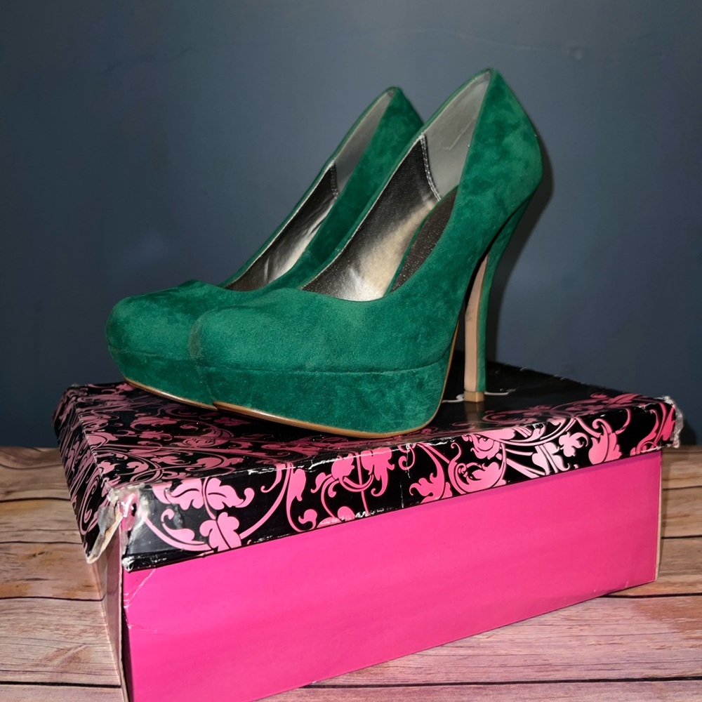 Suede Qupid Heels